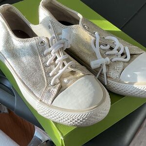 Gold Glitter Sneakers from Burberry